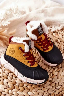 Chłopięce|Dziewczęce></noscript>Big Star Shoes Dziecięce Ocieplane Botki Big Star II374072 Camel