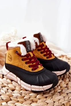 Chłopięce|Dziewczęce></noscript>Big Star Shoes Dziecięce Ocieplane Botki Big Star II374072 Camel