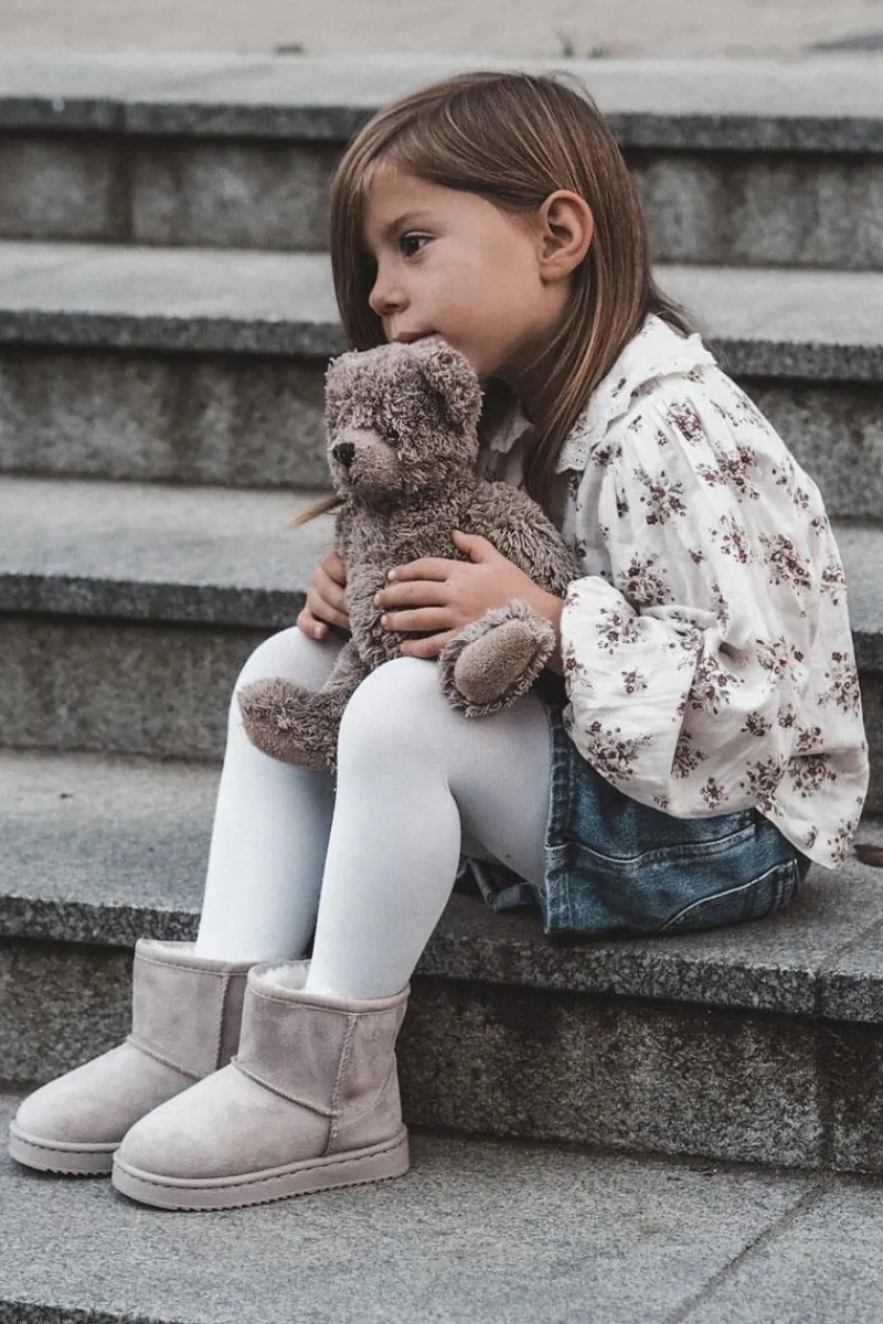 Dziewczęce|Chłopięce>Boto Dziecięce Ocieplane Botki Śniegowce Jasnobeżowe Gooby Beżowy