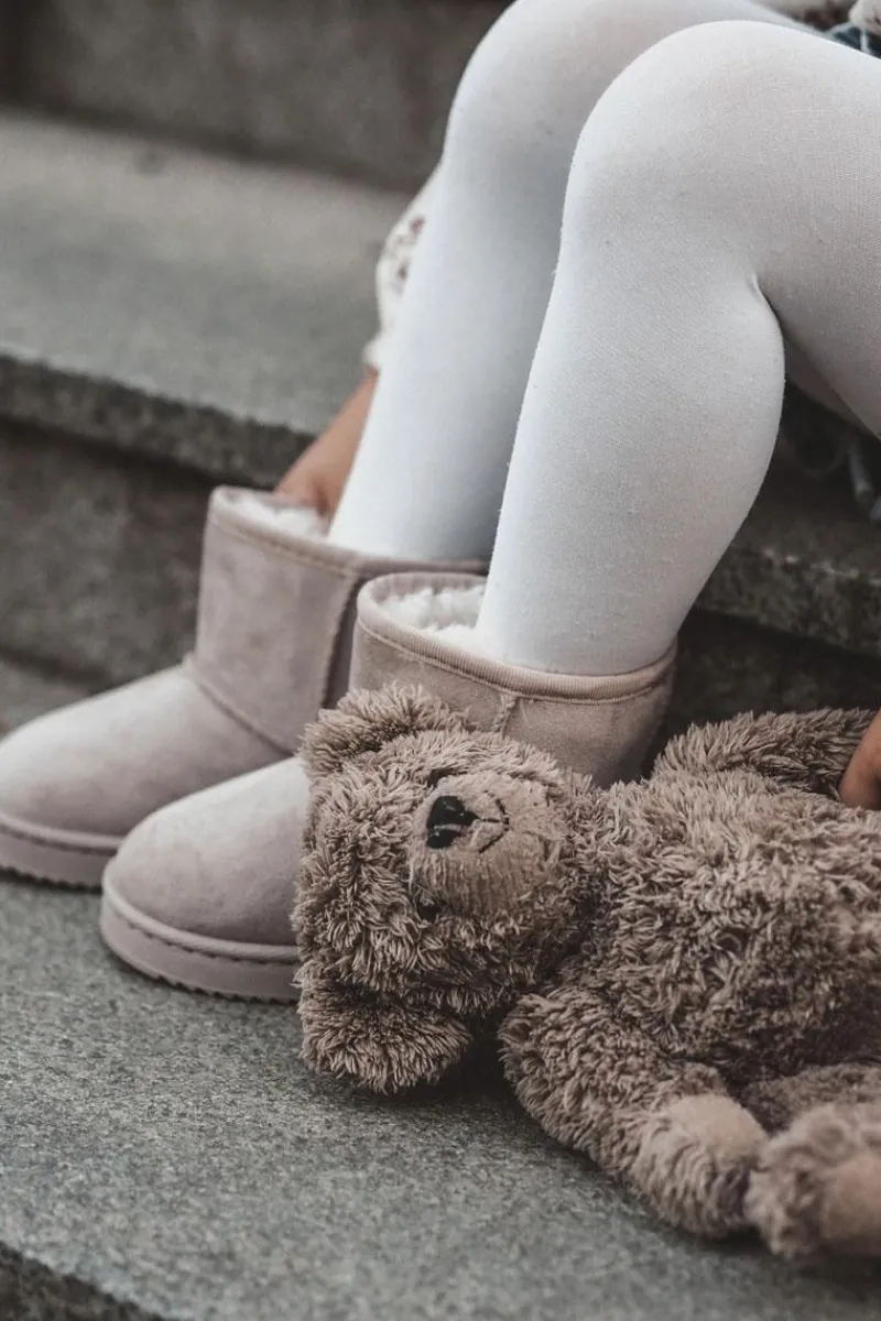 Dziewczęce|Chłopięce>Boto Dziecięce Ocieplane Botki Śniegowce Jasnobeżowe Gooby Beżowy