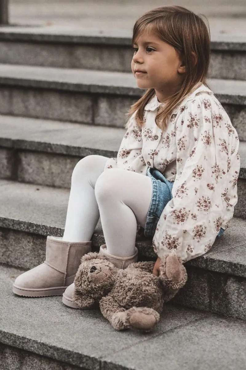 Dziewczęce|Chłopięce>Boto Dziecięce Ocieplane Botki Śniegowce Jasnobeżowe Gooby Beżowy