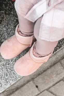 Sale Boto Dziecięce Ocieplane Botki Śniegowce Różowe Gooby Różowy