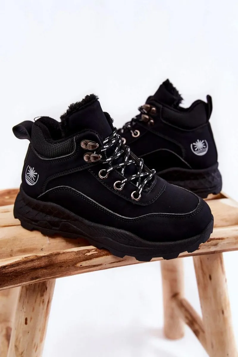 Discount Boto Dziecięce Ocieplane Botki Trapery Czarne Otto