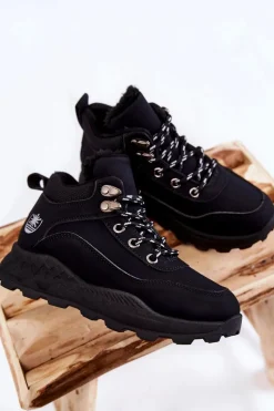 Discount Boto Dziecięce Ocieplane Botki Trapery Czarne Otto