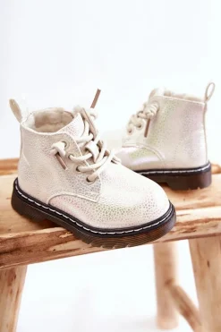 Online Dziecięce Ocieplane Botki Na Suwak Białe Betsy Dzieci Dziewczęce