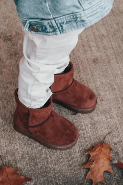 Hot Dziecięce Ocieplane Botki Śniegowce Brązowe Gooby Dzieci Dziewczęce|Chłopięce