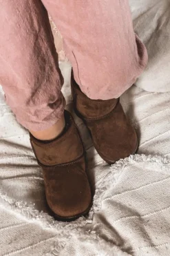 Hot Dziecięce Ocieplane Botki Śniegowce Brązowe Gooby Dzieci Dziewczęce|Chłopięce