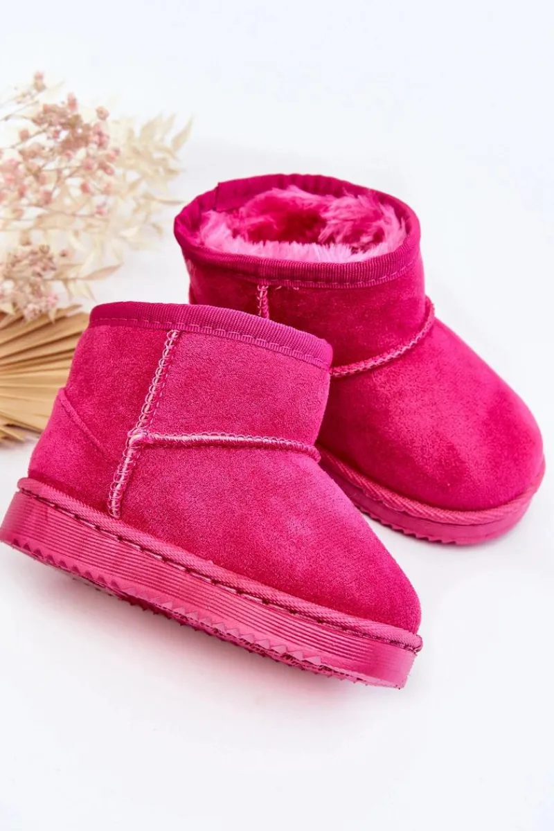Dziecięce Ocieplane Botki Śniegowce Fuksja Gooby Dzieci Dziewczęce|Chłopięce