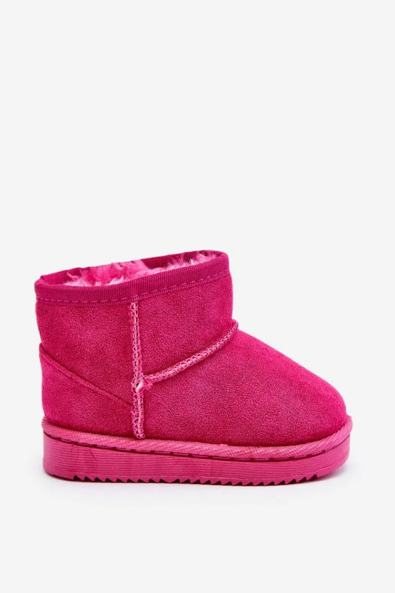 Dziecięce Ocieplane Botki Śniegowce Fuksja Gooby Dzieci Dziewczęce|Chłopięce