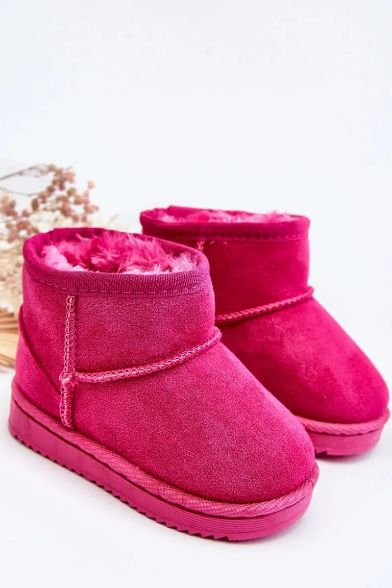 Dziecięce Ocieplane Botki Śniegowce Fuksja Gooby Dzieci Dziewczęce|Chłopięce