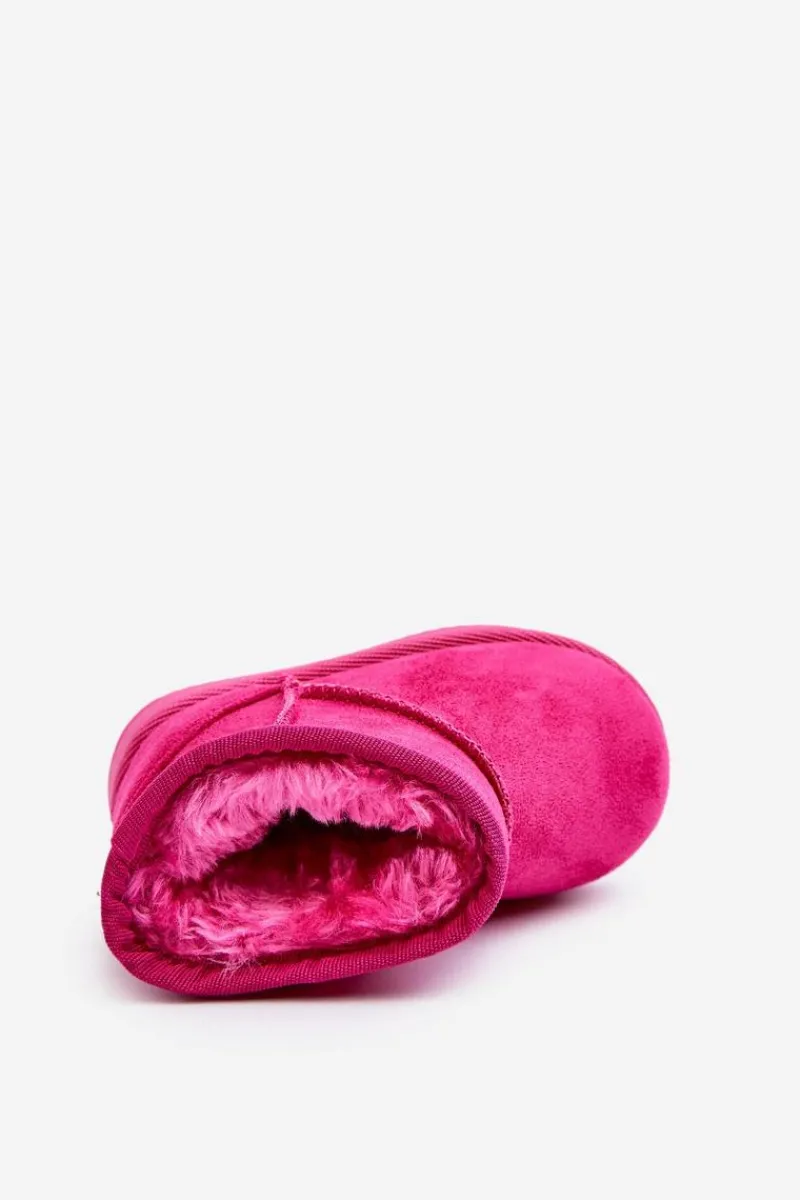 Dziecięce Ocieplane Botki Śniegowce Fuksja Gooby Dzieci Dziewczęce|Chłopięce