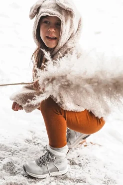 Dziewczęce>Big Star Shoes Dziecięce Ocieplane Botki Na Suwak Big Star KK374178 Srebrne Srebrny