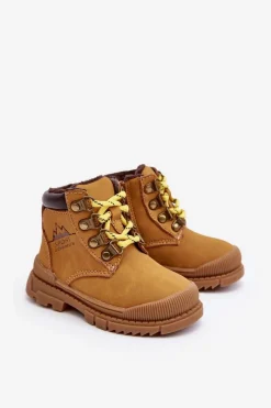 Chłopięce|Dziewczęce></noscript>Evento Dziecięce Ocieplane Botki Trapery Camel Walter Brązowy