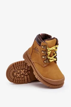 Chłopięce|Dziewczęce></noscript>Evento Dziecięce Ocieplane Botki Trapery Camel Walter Brązowy
