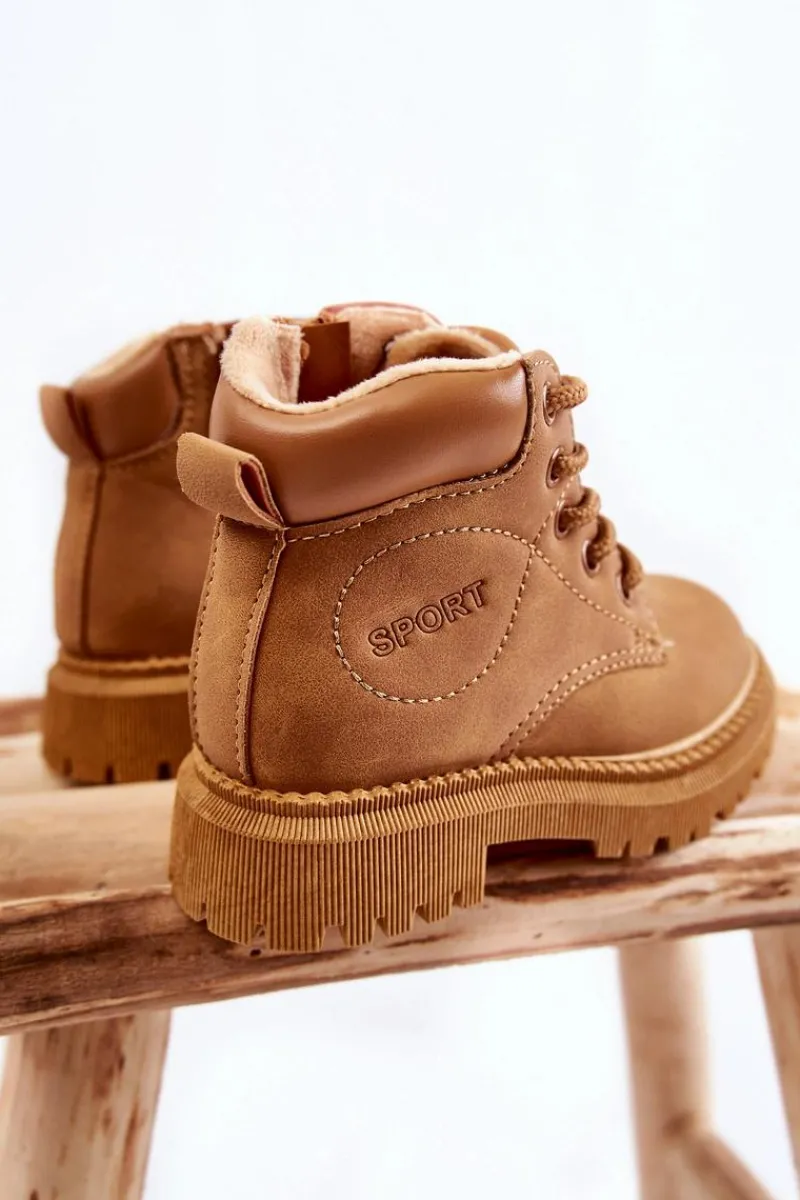 Sale Boto Dziecięce Ocieplane Botki Trapery Camel Cheddy