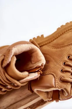 Sale Boto Dziecięce Ocieplane Botki Trapery Camel Cheddy