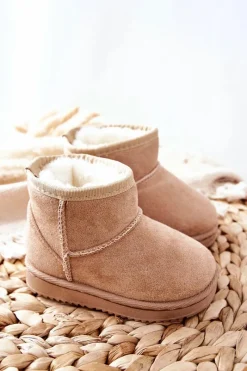 Sale Boto Dziecięce Ocieplane Botki Śniegowce Beżowe Gooby Beżowy