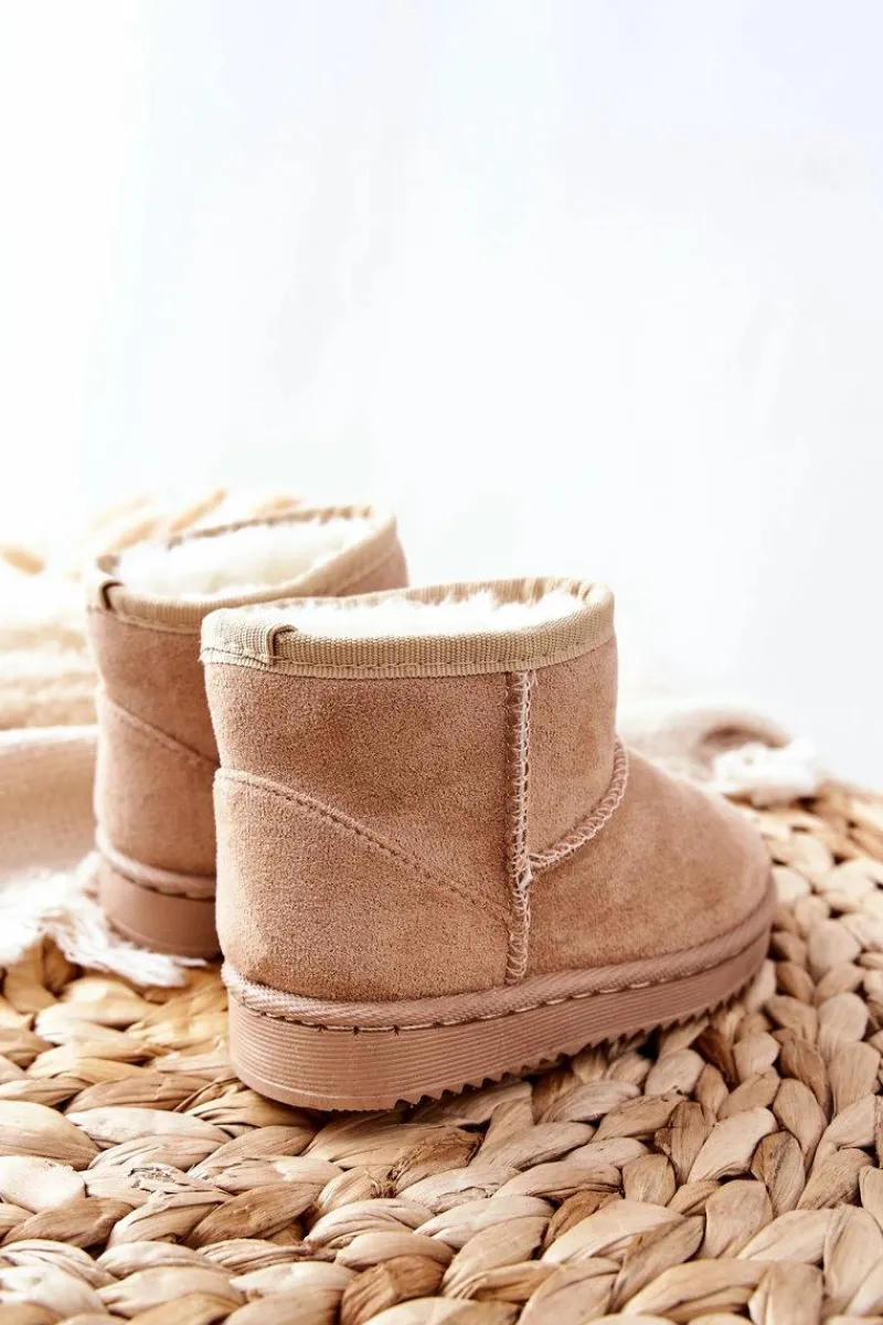 Sale Boto Dziecięce Ocieplane Botki Śniegowce Beżowe Gooby Beżowy