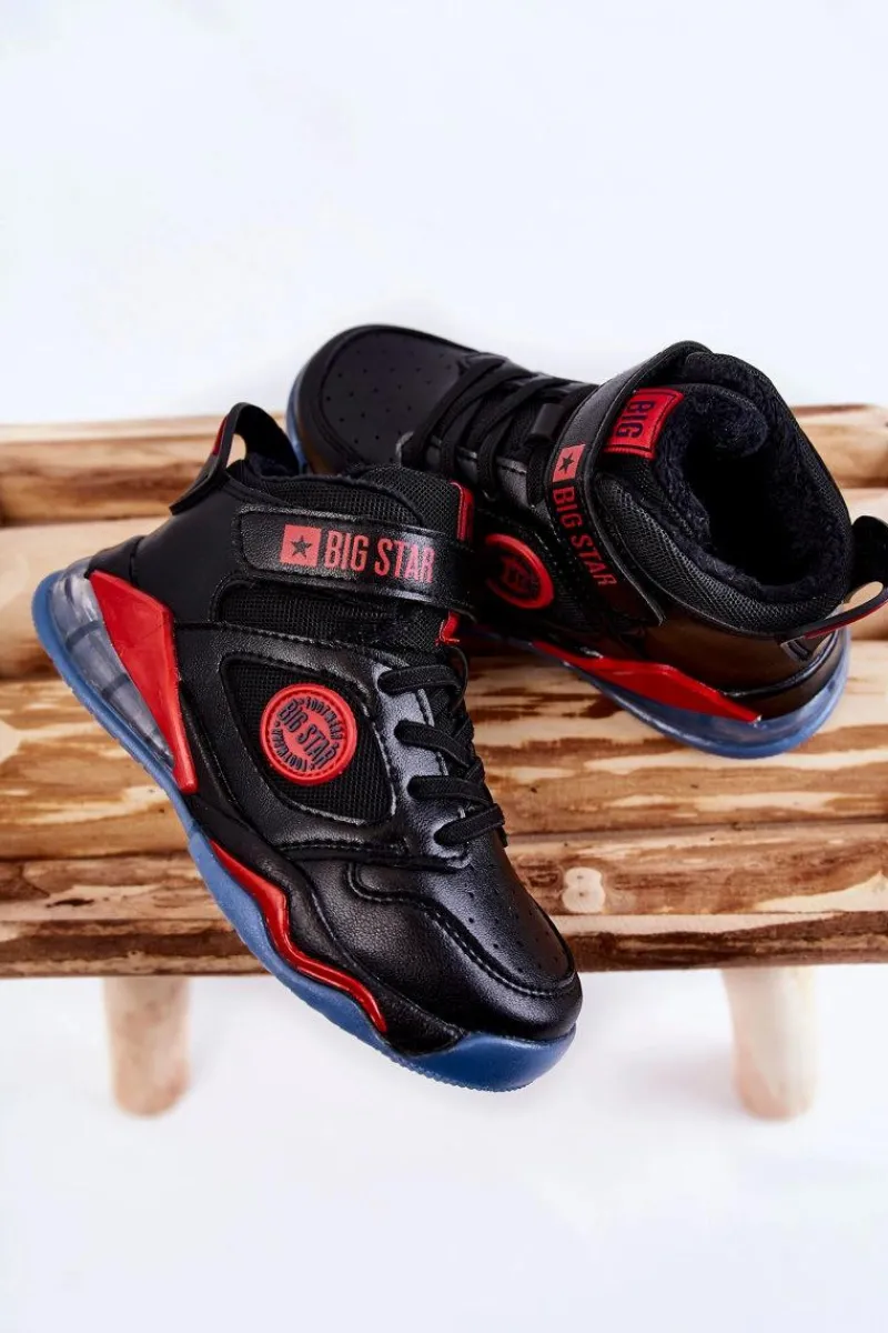 Best Big Star Shoes Dziecięce Ocieplane Buty Sportowe Big Star KK374095 Czarne