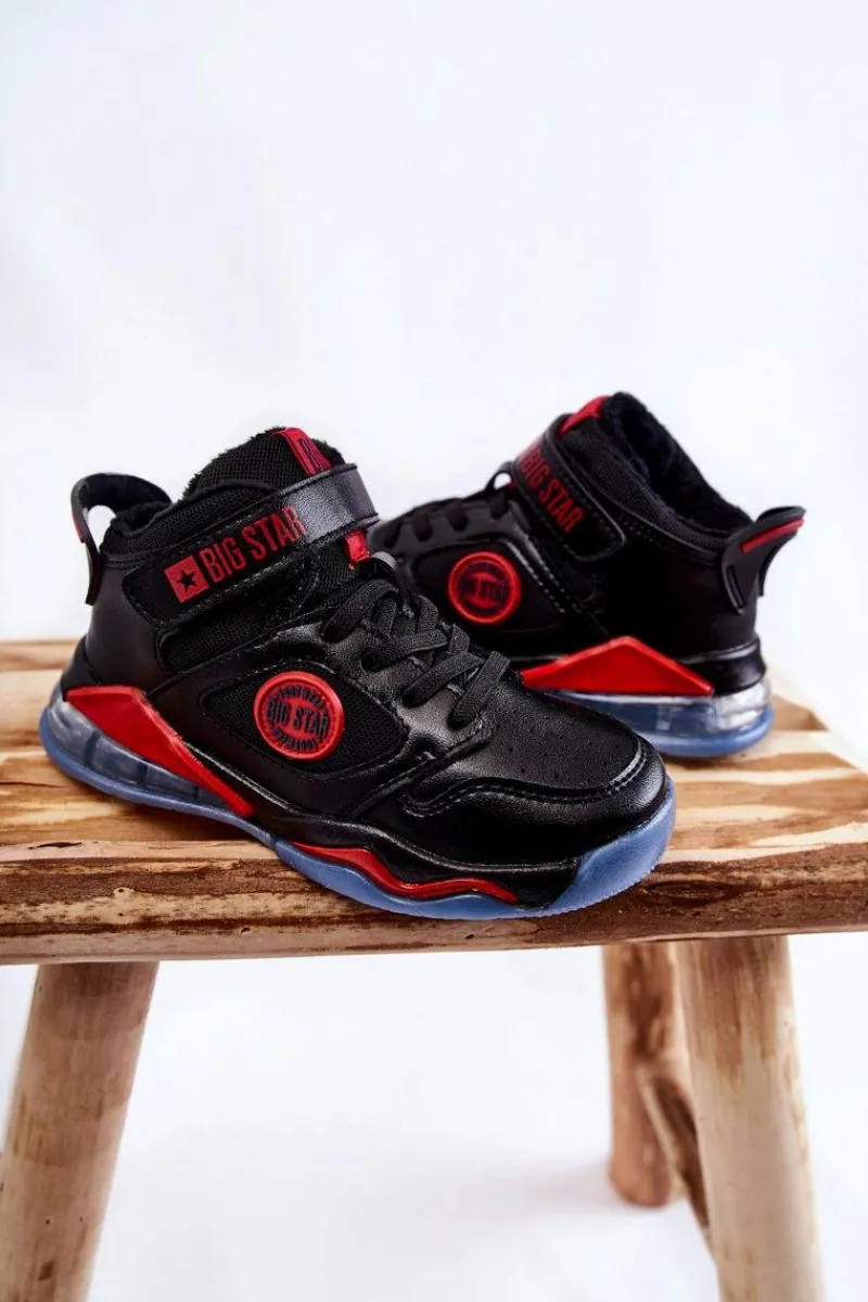 Best Big Star Shoes Dziecięce Ocieplane Buty Sportowe Big Star KK374095 Czarne