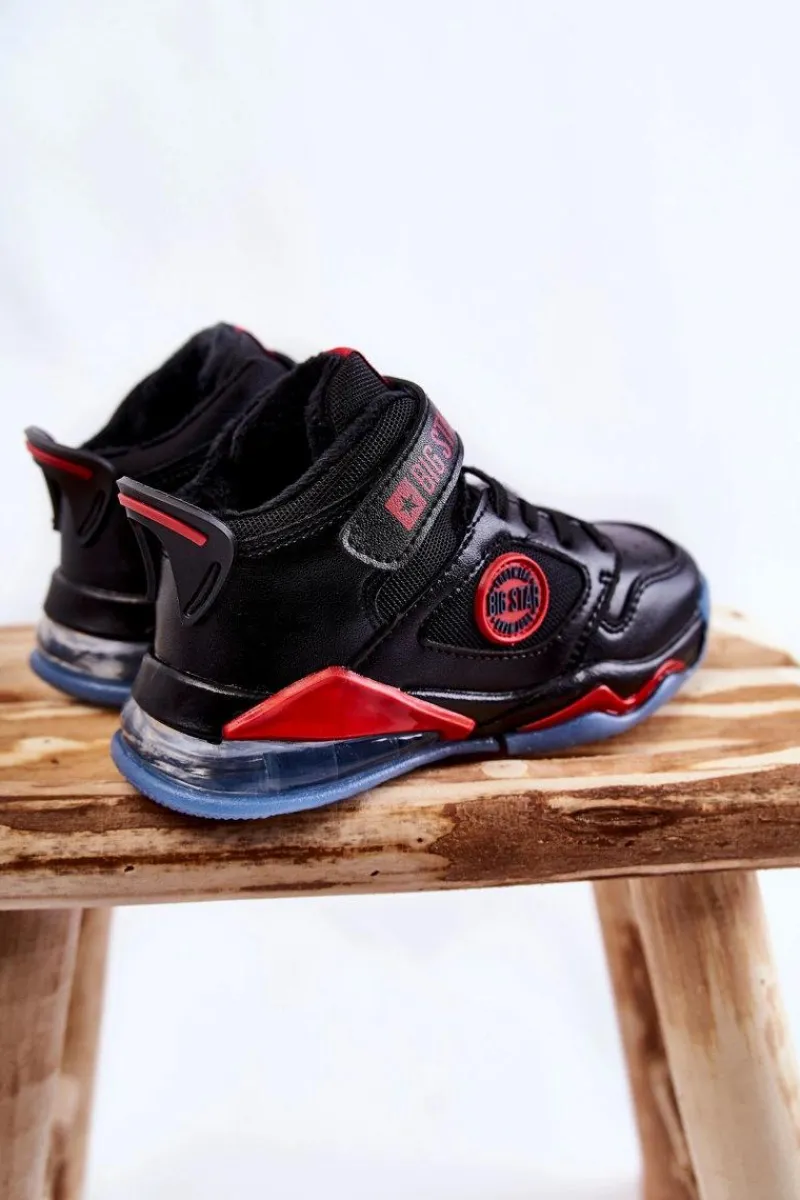 Best Big Star Shoes Dziecięce Ocieplane Buty Sportowe Big Star KK374095 Czarne