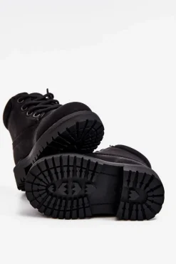 Discount Dziecięce Ocieplane Czarne Trapery Botki Dexter Dzieci Chłopięce|Dziewczęce