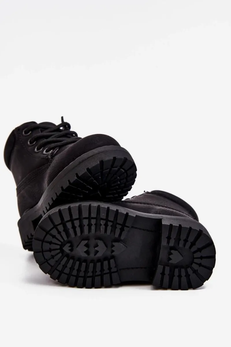 Discount Dziecięce Ocieplane Czarne Trapery Botki Dexter Dzieci Chłopięce|Dziewczęce