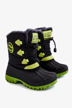 Sale Lee Cooper Dziecięce Ocieplane Śniegowce LCJ-21-44-0519 Czarne