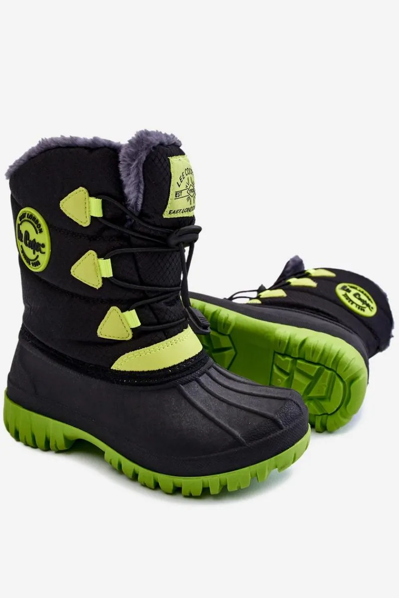 Sale Lee Cooper Dziecięce Ocieplane Śniegowce LCJ-21-44-0519 Czarne