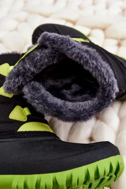 Sale Lee Cooper Dziecięce Ocieplane Śniegowce LCJ-21-44-0519 Czarne