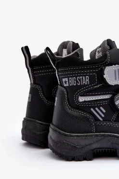 Chłopięce|Dziewczęce></noscript>Big Star Shoes Dziecięce Ocieplane Śniegowce Na Rzepy Czarne Big Star MM374129