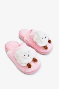Boto Dziecięce Ocieplane Papcie Z Futerkiem Różowe Rubee