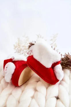 Chłopięce|Dziewczęce></noscript>Aura.via Dziecięce Ocieplane Papcie Mikołaj Czerwone