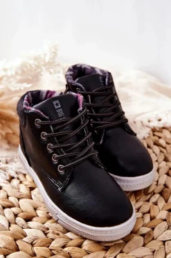 Big Star Shoes Dziecięce Ocieplane Sportowe Buty Big Star BB374132BS Czarne