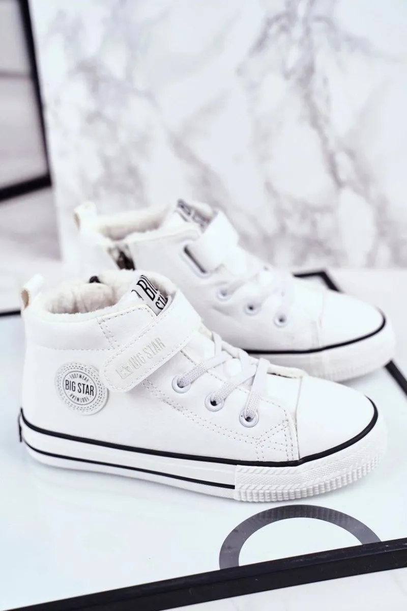 Chłopięce|Dziewczęce>Big Star Shoes Dziecięce Ocieplane Trampki Big Star GG374033 Białe