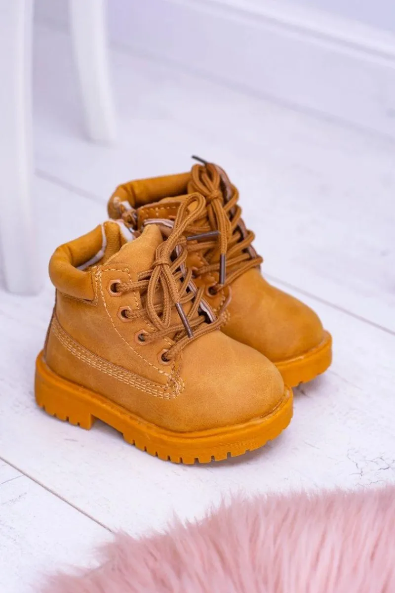 Best Dziecięce Ocieplane Trapery Botki Camel Dexter Dzieci Chłopięce|Dziewczęce