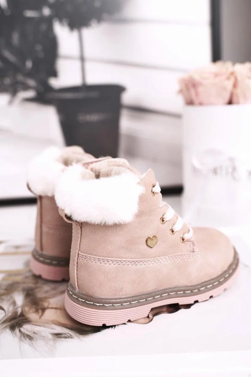 Online Dziecięce Ocieplane Trapery Botki Różowe Maestro Dzieci Dziewczęce