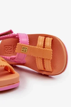 New ZAXY Dziecięce Pachnące Sandałki Na Rzep LL385026 Pomarańczowe Pomarańczowy