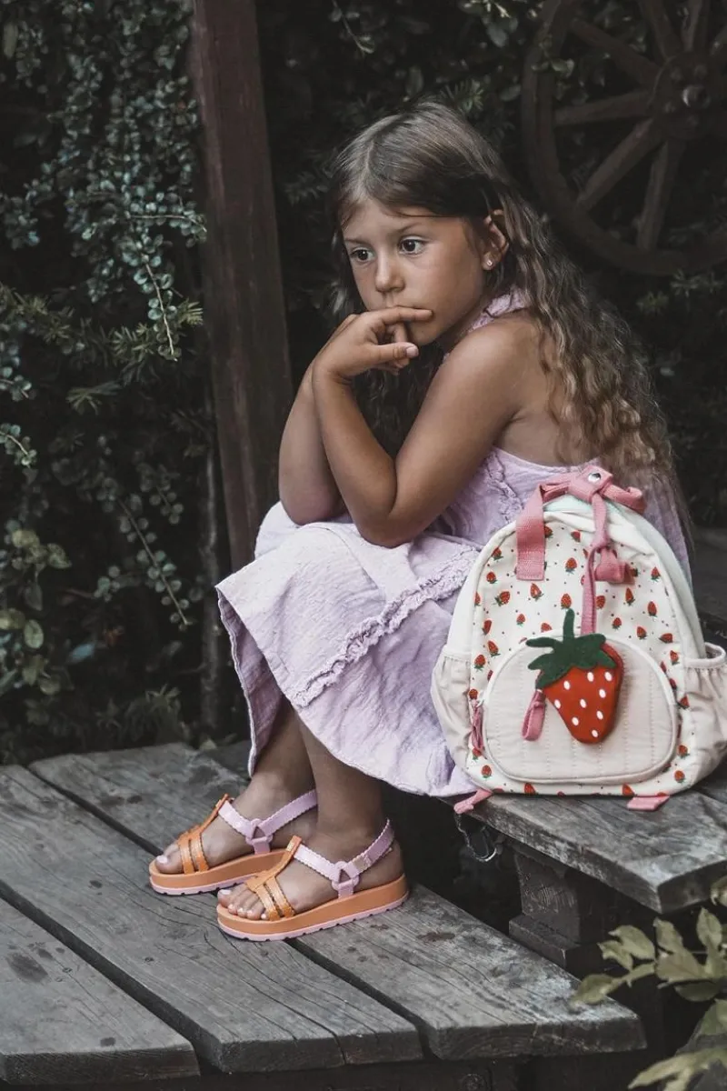 New ZAXY Dziecięce Pachnące Sandałki Na Rzep LL385026 Pomarańczowe Pomarańczowy