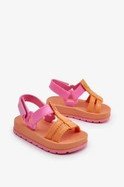 New ZAXY Dziecięce Pachnące Sandałki Na Rzep LL385026 Pomarańczowe Pomarańczowy