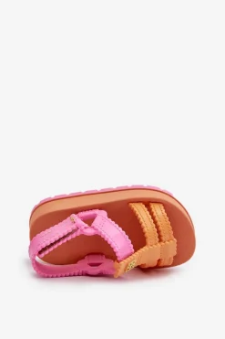 New ZAXY Dziecięce Pachnące Sandałki Na Rzep LL385026 Pomarańczowe Pomarańczowy