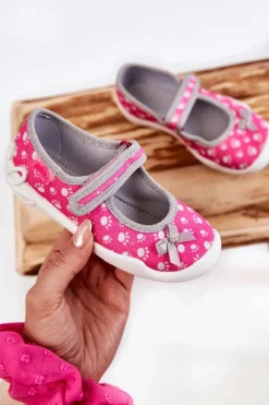 Dziewczęce|Balerinki Dziecięce>BEFADO Dziecięce Papcie Baleriny Z Kokardą 114X477 Różowe