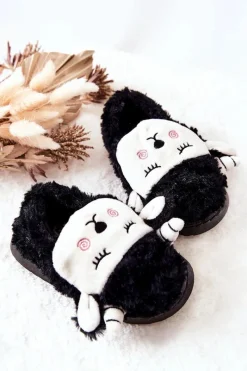 New Dziecięce Papcie Baranek Czarne Hollie Dzieci Chłopięce|Dziewczęce