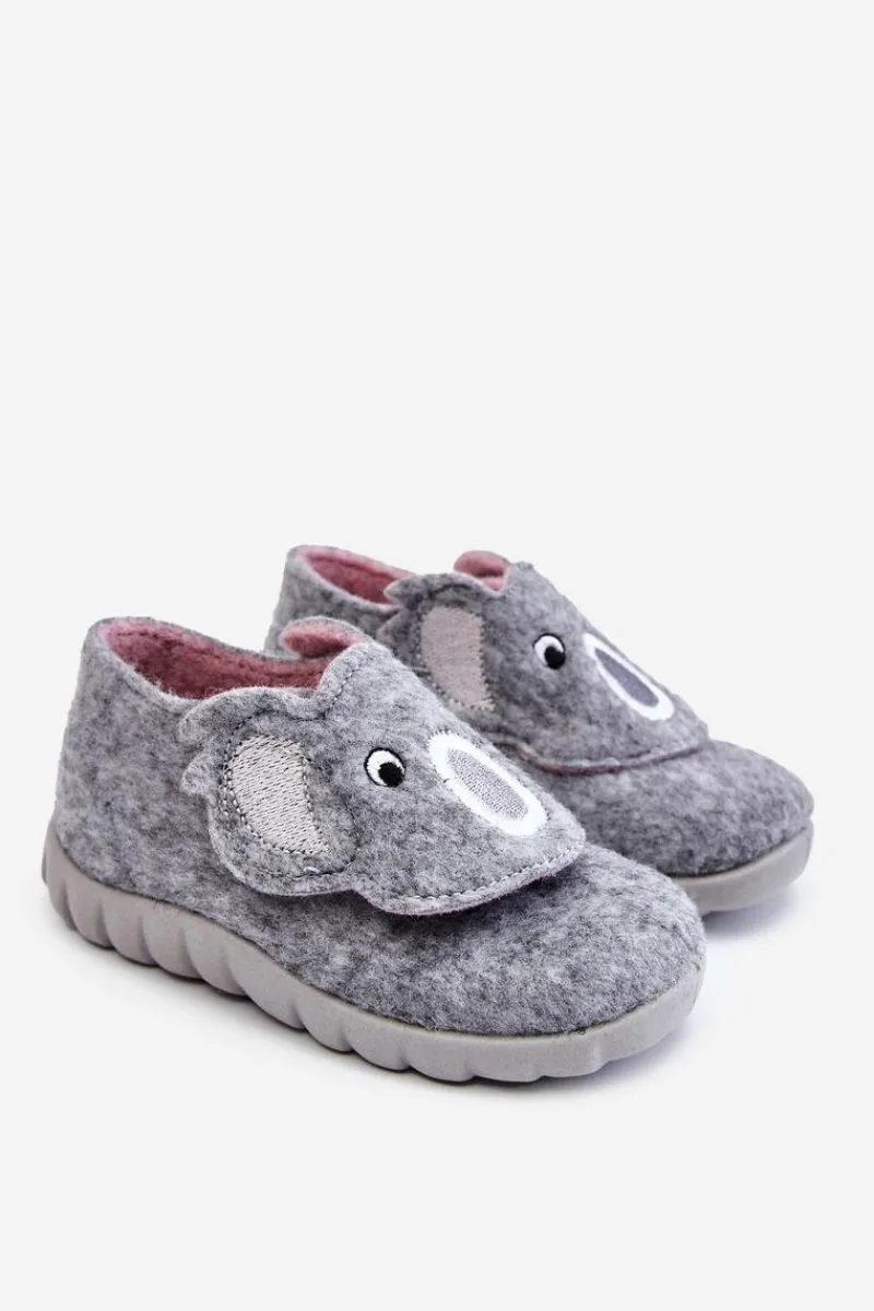 Online BEFADO Dziecięce Papcie Koala 620P001 Szare