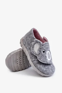 Online BEFADO Dziecięce Papcie Koala 620P001 Szare