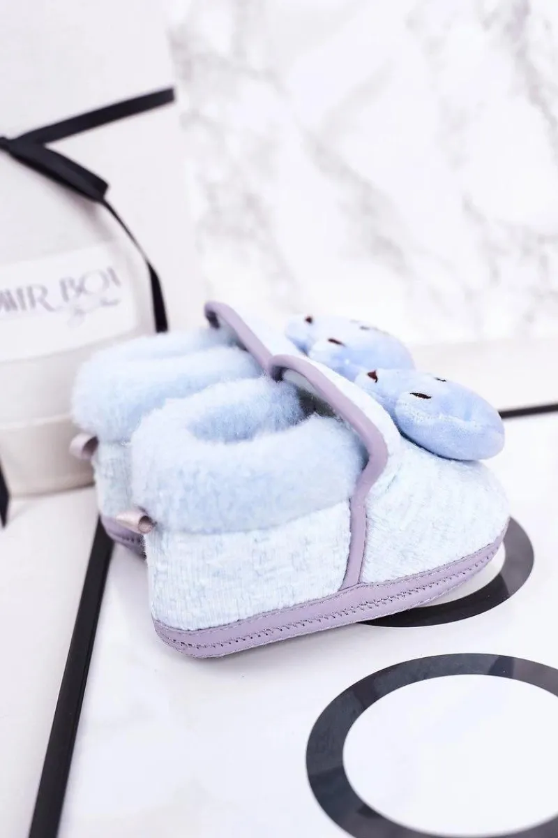 Chłopięce|Dziewczęce>Boto Dziecięce Papcie Na Gumce Z Misiem Niebieskie Pooh