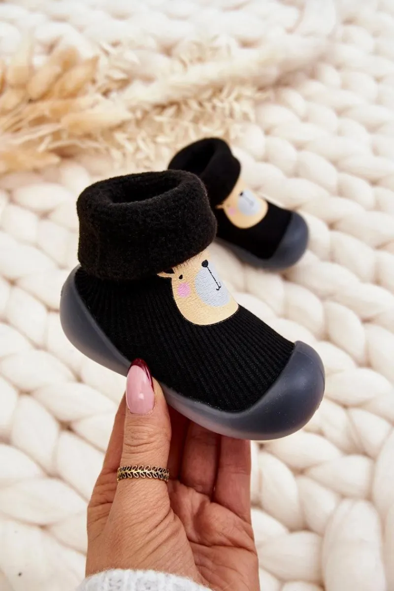 Chłopięce|Dziewczęce>BEFADO Dziecięce Papcie Niechodki 002P023 Czarne