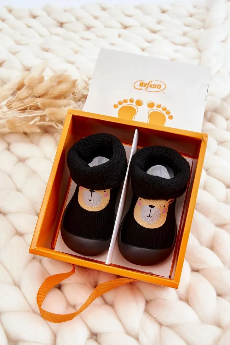 Chłopięce|Dziewczęce>BEFADO Dziecięce Papcie Niechodki 002P023 Czarne