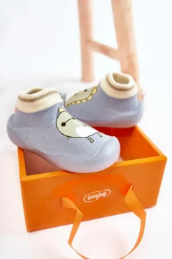 Discount BEFADO Dziecięce Papcie Niechodki 002P025 Niebieskie