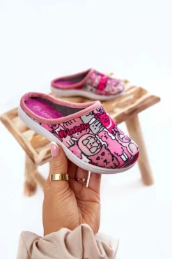 Outlet INBLU Dziecięce Papcie Wsuwane B9000046 Różowe